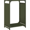 Vidaxl Bois Et Accessoires De Cheminées | - Portant de bois chauffage vert olive 44x28x65 cm