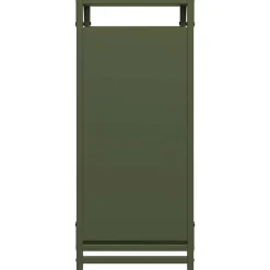 Vidaxl Bois Et Accessoires De Cheminées | - Portant de bois chauffage vert olive 44x28x65 cm