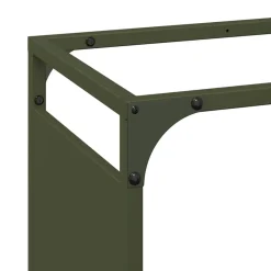 Vidaxl Bois Et Accessoires De Cheminées | - Portant de bois chauffage vert olive 44x28x65 cm