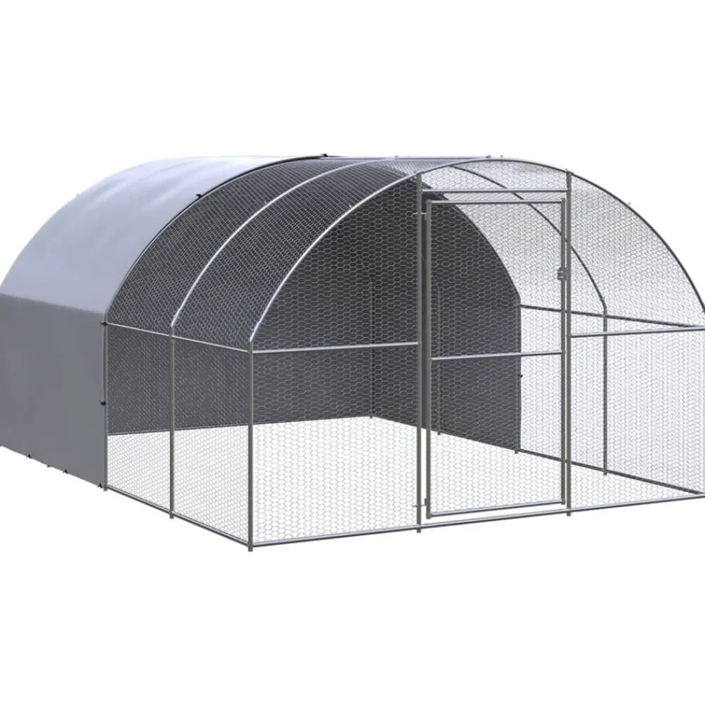 VidaXL Poulaillers, Clapiers Et Accessoires | - Poulailler d extérieur 3x10x2 m acier galvanisé