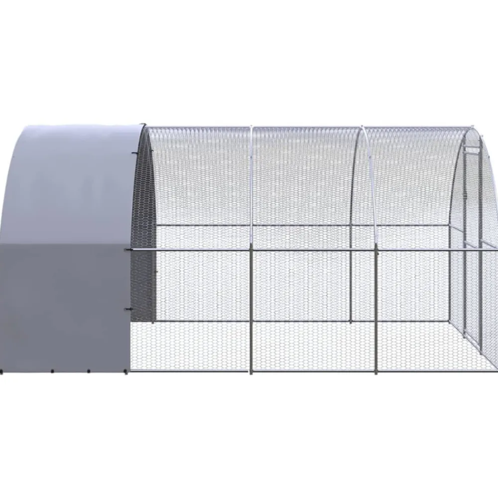 VidaXL Poulaillers, Clapiers Et Accessoires | - Poulailler d extérieur 3x10x2 m acier galvanisé