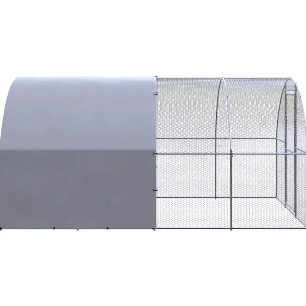 VidaXL Poulaillers, Clapiers Et Accessoires | - Poulailler d extérieur 3x10x2 m acier galvanisé