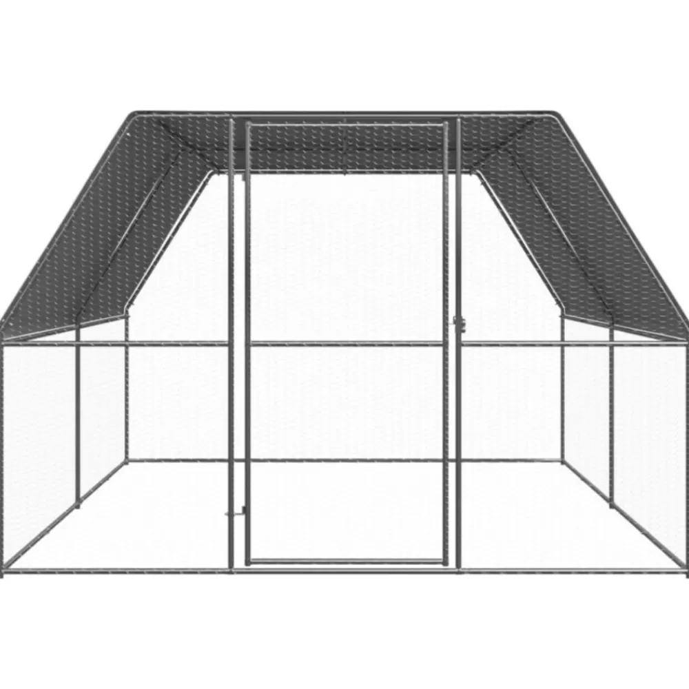 Vidaxl Poulaillers, Clapiers Et Accessoires | - Poulailler d extérieur 3x4x2 m acier galvanisé