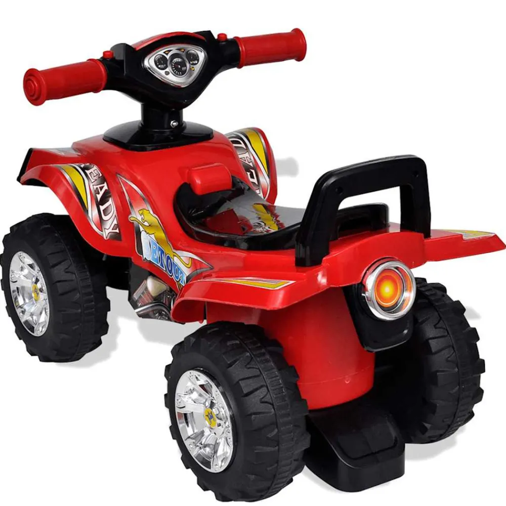 VidaXL Bijoux Et Perles | - Quad à chevaucher enfant rouge avec son et lumière