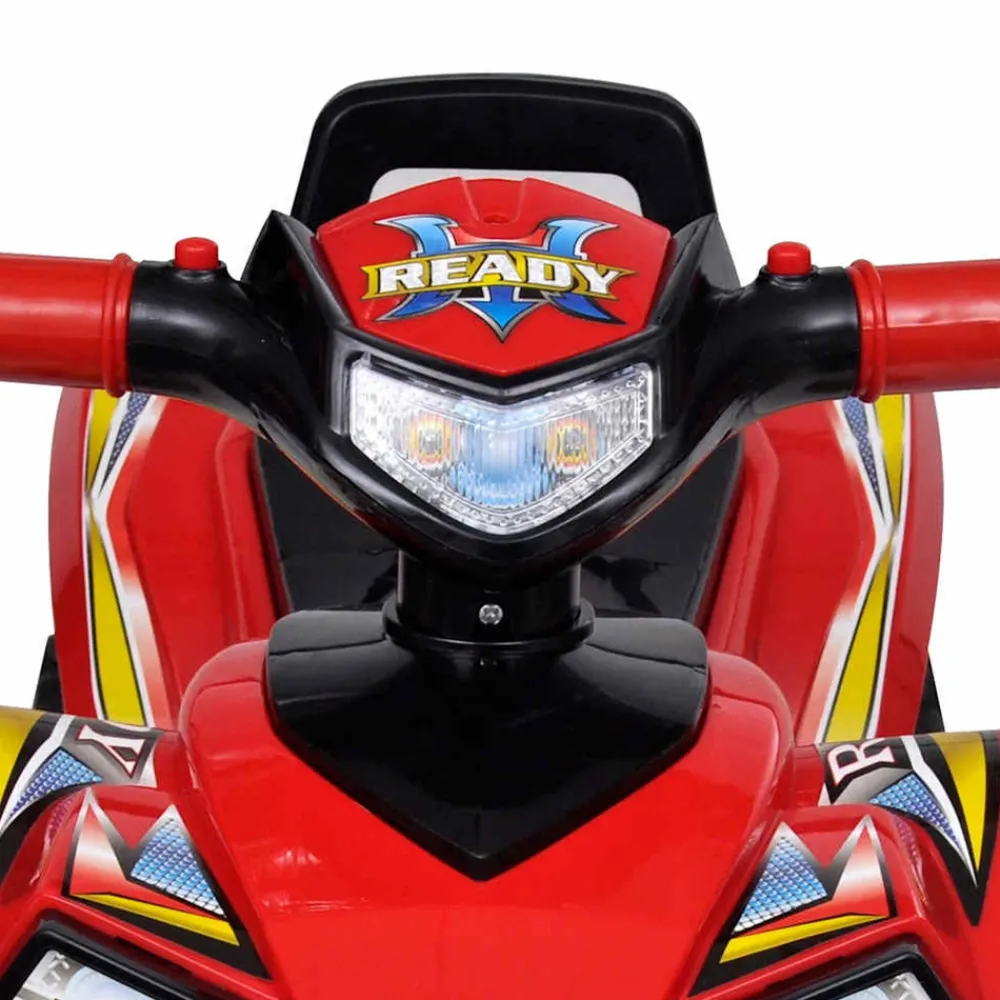 VidaXL Bijoux Et Perles | - Quad à chevaucher enfant rouge avec son et lumière