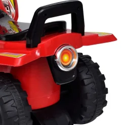 VidaXL Bijoux Et Perles | - Quad à chevaucher enfant rouge avec son et lumière