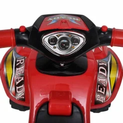VidaXL Bijoux Et Perles | - Quad à chevaucher enfant rouge avec son et lumière