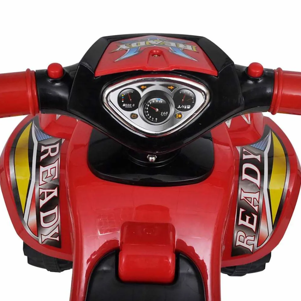 VidaXL Bijoux Et Perles | - Quad à chevaucher enfant rouge avec son et lumière
