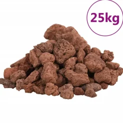 Vidaxl - Roches volcaniques 25 kg rouge 1-2 cm Discount