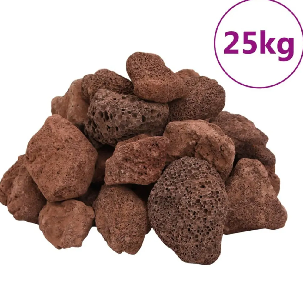 VidaXL - Roches volcaniques 25 kg rouge 5-8 cm Online