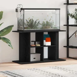 VidaXL Pompes, Filtres, Chauffages Et Accessoires | - Support d'aquarium chêne noir 100x40x60 cm bois d'ingénierie