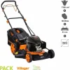 Villager Tondeuses | - Tondeuse thermique tractée moteur honda gcv 3,2cv coupe 50cm mulching atlas 5111h