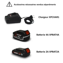 X-performer - Aspirateur souffleur broyeur de feuilles 40v à batterie xpasbt40li-2b - sac 45l - sans batterie ni chargeur Online