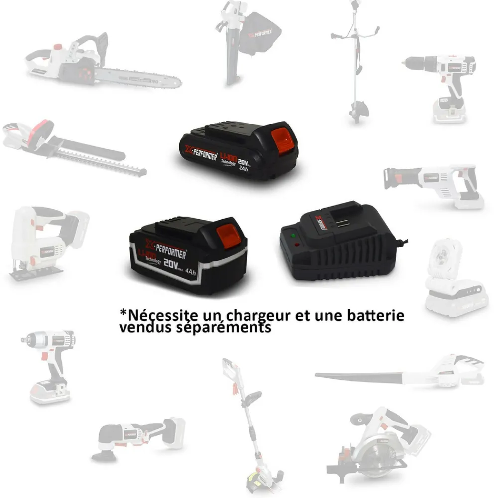 X-performer - Aspirateur souffleur broyeur de feuilles 40v à batterie xpasbt40li-2b - sac 45l - sans batterie ni chargeur Online