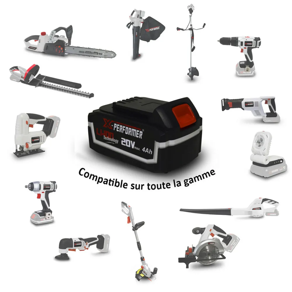 X-performer - Batterie concept 20v lithium 4 ah compatible uniquement pour la gamme d'outils New