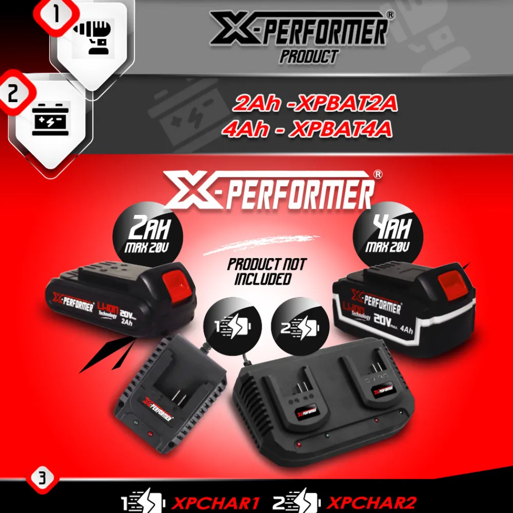 X-performer - Tondeuse rechargeable 20v max 33 cm livrée sans batterie - Online