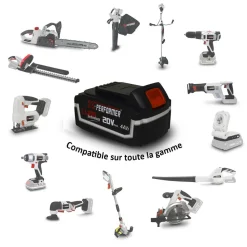 X-performer Taille-Haies, Tronçonneuses Et Élagueuses | - Tronçonneuse 40v (2x20v) xptro40li-2b - double sécurité - graissage auto + 2 batteries 4ah - double chargeur