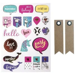 Youdoit - 70 stickers summer mix + 20 étiquettes kraft fanion Outlet