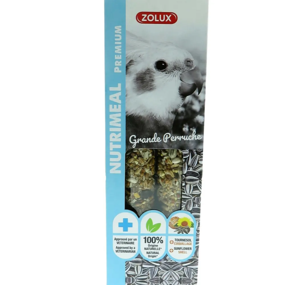 Zolux Alimentation | - Friandises 2 sticks premium tournesol pour grande perruche , pour oiseaux
