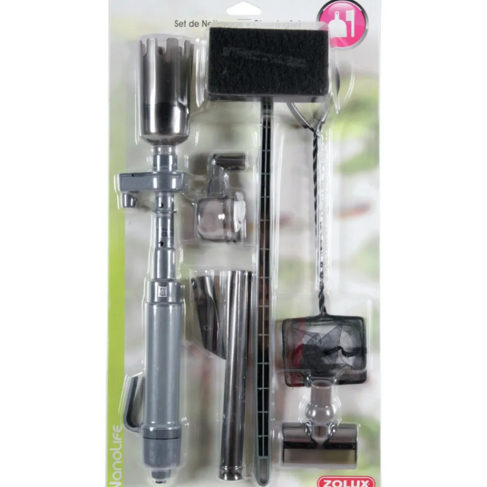 Zolux - Kit de nettoyage aquarium aspirateur + racloir + épuisette Discount